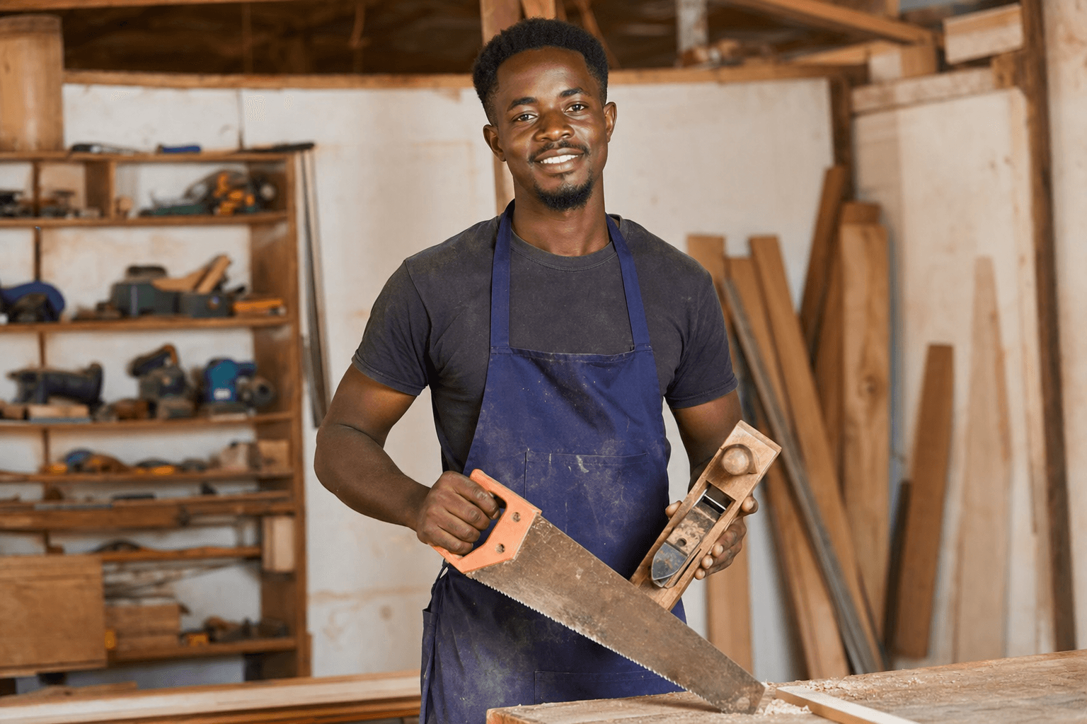 Carpenter at work